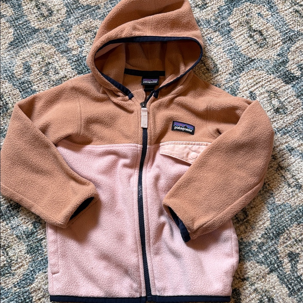 Patagonia Coral Pink Fleece Jacket toddler 3t